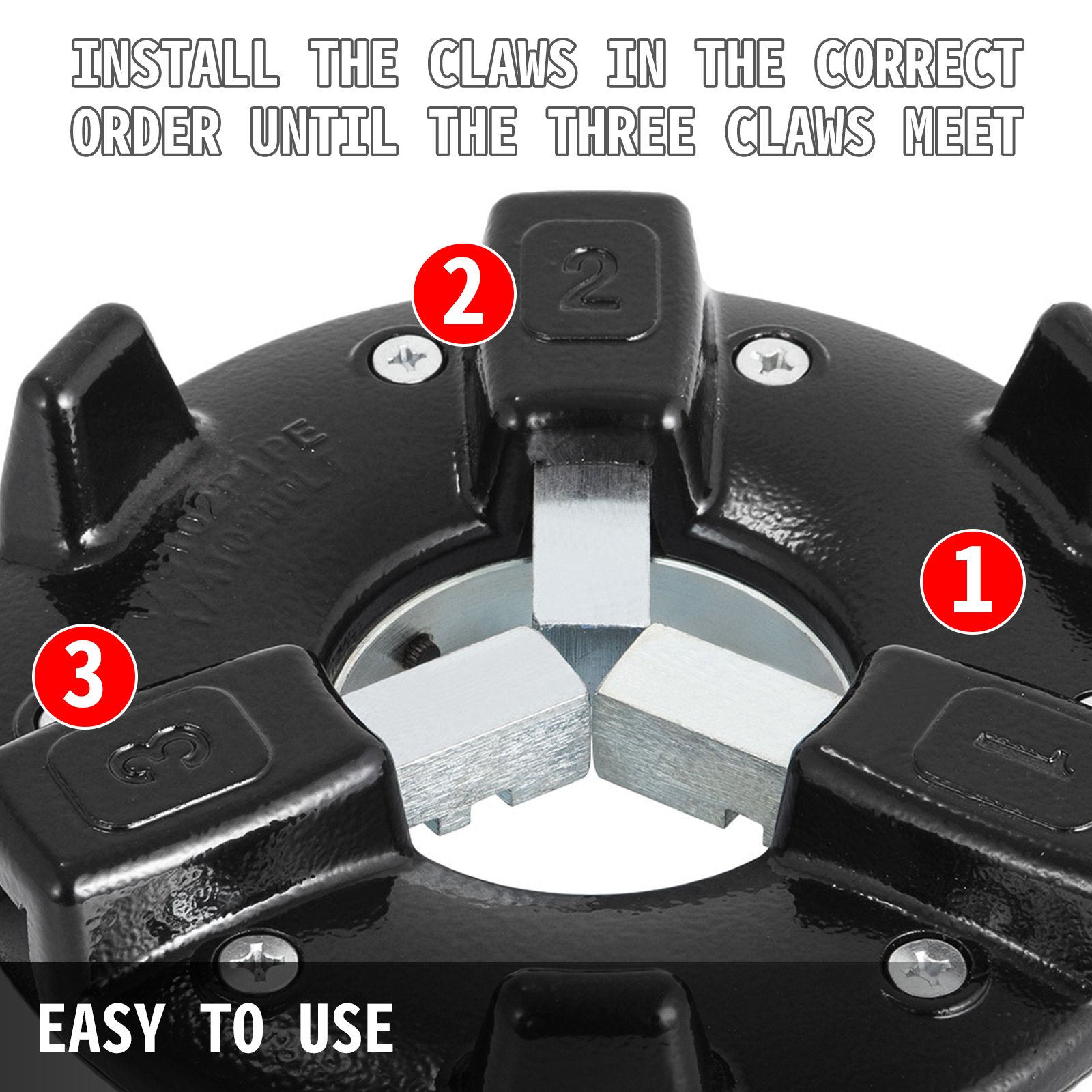 VEVOR Set di Centraggio Ganasce tipo 300, Mandrino per Tornio Accessori per Trapani, Testa di Centraggio, per Serraggio di Alberi / Dischi Sospesi / Triangoli Equilateri Il Gruppo di Centraggio