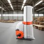 VEVOR Collettore di Polvere a Cono Vortex da 1100 CFM e 2,5 Micron, Sistema di Raccolta Polvere per Lavorazione del Legno da 1,5 CV con Sacco Raccoglitore da 132,5 L Sacco Filtro 159L, 2800 giri/min