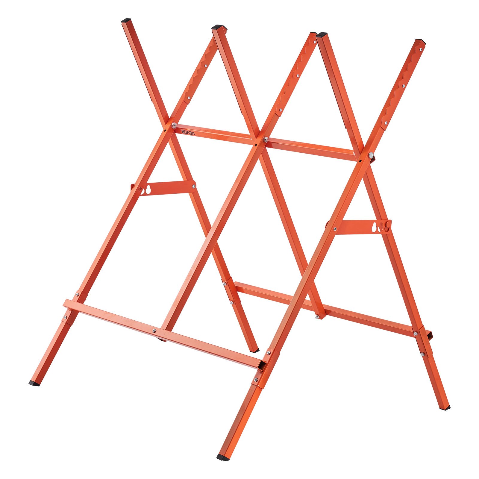 VEVOR Cavalletto per Tagliare Legno Capacità di Carico 117,9 kg, Supporto Taglialegna Pieghevole, Altezza Regolabile, Cavalletto per Lavorazione del Legno, Carpentieri, Falegnami Fai da te