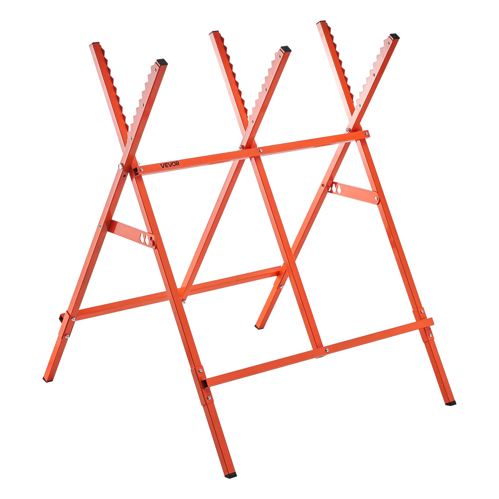 VEVOR Cavalletto per Tagliare Legno Capacità di Carico 117,9 kg, Supporto Taglialegna Pieghevole, Altezza Regolabile, Cavalletto per Lavorazione del Legno, Carpentieri, Falegnami Fai da te