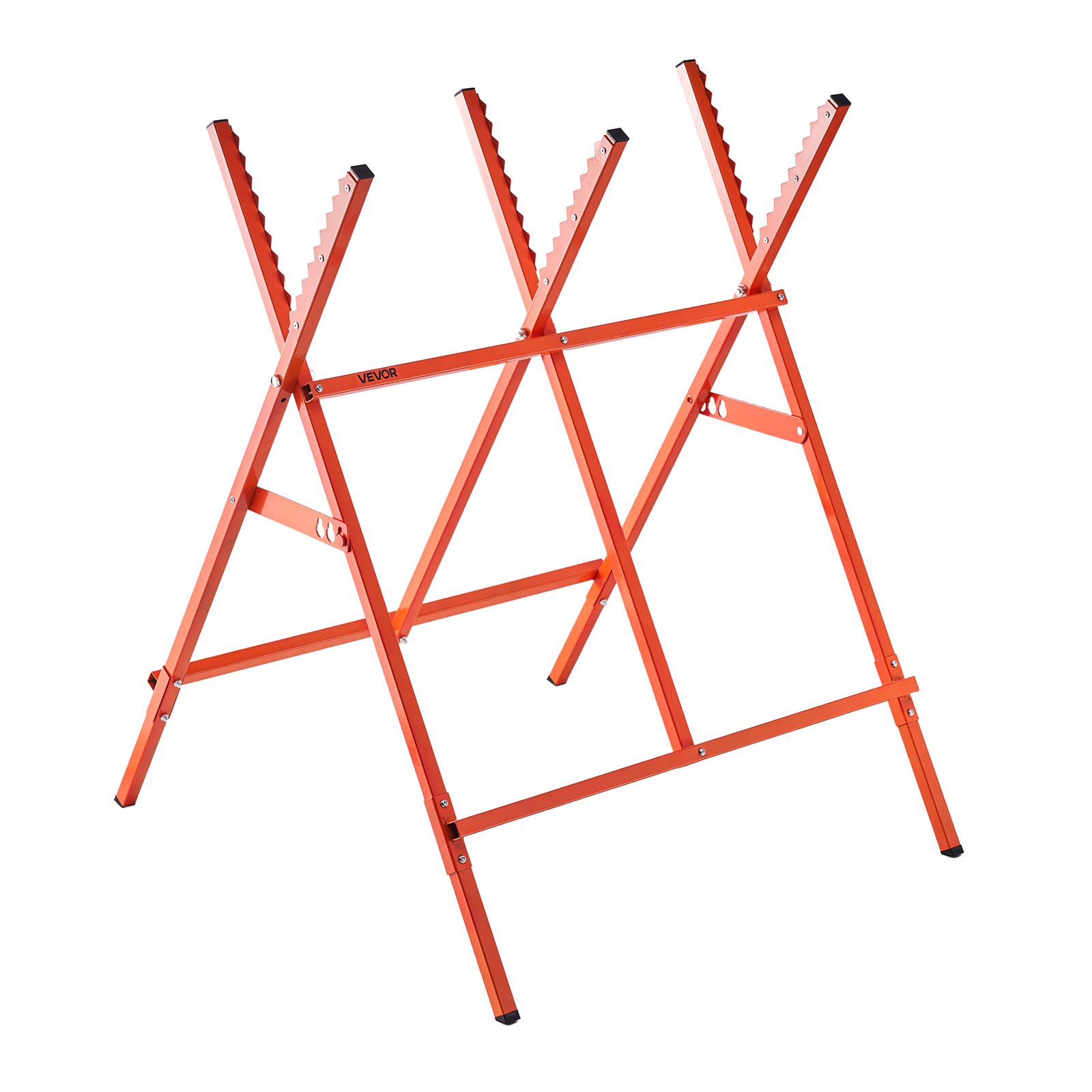 VEVOR Cavalletto per Tagliare Legno Capacità di Carico 117,9 kg, Supporto Taglialegna Pieghevole, Altezza Regolabile, Cavalletto per Lavorazione del Legno, Carpentieri, Falegnami Fai da te