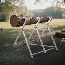 VEVOR Cavalletto per Tagliare Legno Capacità di Carico 149,7 kg, Supporto a Forma di X Taglialegna Pieghevole, Cavalletto per Lavorazione del Legno, Carpentieri, Falegnami Fai da te