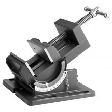 VEVOR Morsa per Trapano a Colonna Inclinabile, Larghezza Ganasce 107,9 mm, Morsa da Banco Portatile Regolabile da 0 a 90°, Struttura in Ghisa Resistente, per Lavorazione del Legno, Nera