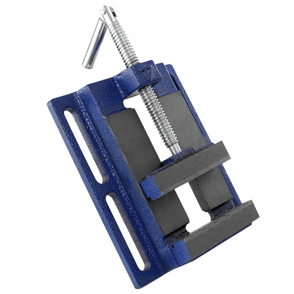 VEVOR Morsa da Banco per Trapano a Colonna Profondità Ganasce 21 mm ± 1 mm Apertura Massima 110 mm Forza di Serraggio max. 7 KN, Morsa da Banco in Ghisa per Trapano 205 x 168 x 50 mm, Morsa da Banco