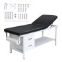 VEVOR Lettino per Massaggi Professionali con Carico di 227 kg e Schienale Regolabile, con 2 Cassetti, Ripiano Portaoggetti e Distributore di Rotoli di Carta per Ospedali e Centri di Riabilitazione