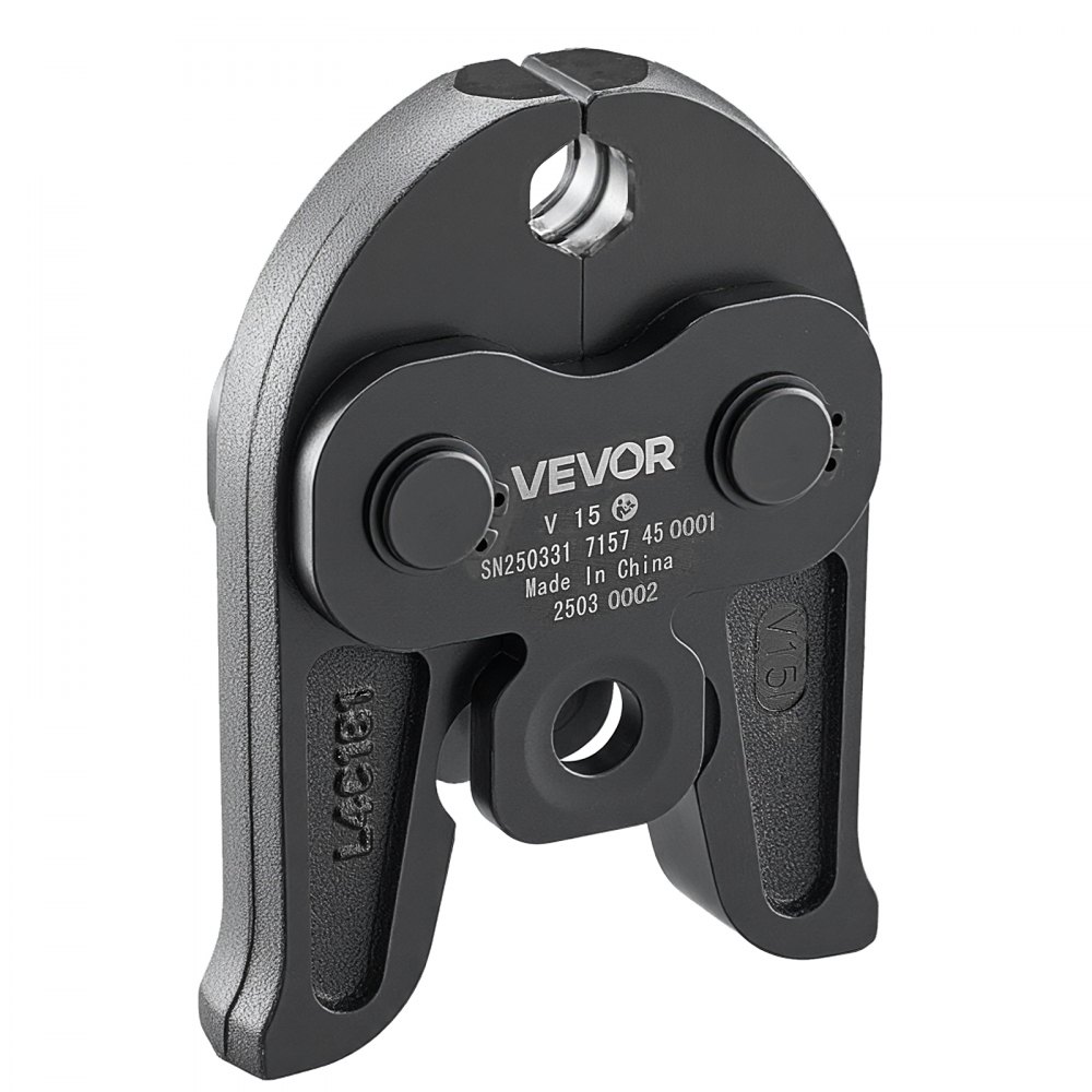 VEVOR Ganascia di Pressatura V15, Ganascia da 15 mm per Tubi in Acciaio Inossidabile a V Attrezzatura per Crimpatura in Acciaio Cementato Compatibili con Utensili di Pressatura Standard