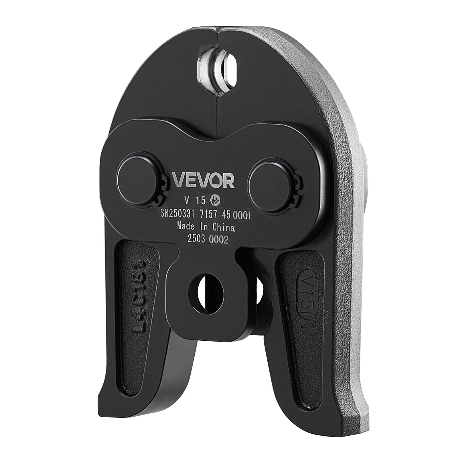 VEVOR Ganascia di Pressatura V15, Ganascia da 15 mm per Tubi in Acciaio Inossidabile a V Attrezzatura per Crimpatura in Acciaio Cementato Compatibili con Utensili di Pressatura Standard