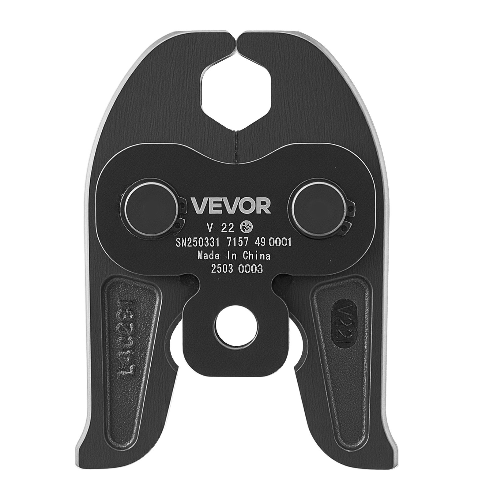 VEVOR Ganascia di Pressatura V22, Ganascia da 22 mm per Tubi in Acciaio Inossidabile a V Attrezzatura per Crimpatura in Acciaio Cementato Compatibili con Utensili di Pressatura Standard
