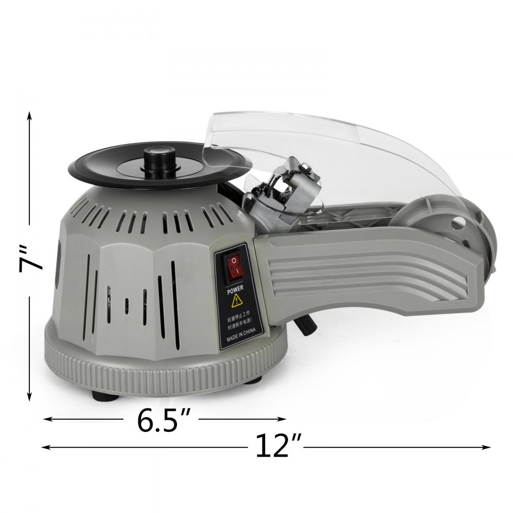 VEVOR Dispenser Automatico Nastro Adesivo, Distributore di Nastro da 160W, Elettrico Taglierina in Acciaio e ABS, Macchina Imballatrice, Tagliatrice Nastro, Larghezza Nastro 3-25mm