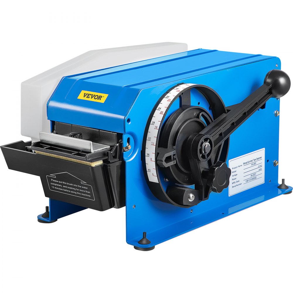 VEVOR Dispenser per Nastro Attivato ad Acqua Manuale Regolabile 45 x 28 x 23 cm, Macchina per l'Imballaggio della Taglierina Adesiva Larghezza di Taglio 2-10 cm per l'Imballaggio di Scatole Rapide Ecc