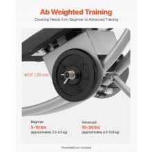 VEVOR AB Attrezzatura per Allenamento Addominale Ab Cruncher Capacità 136 kg