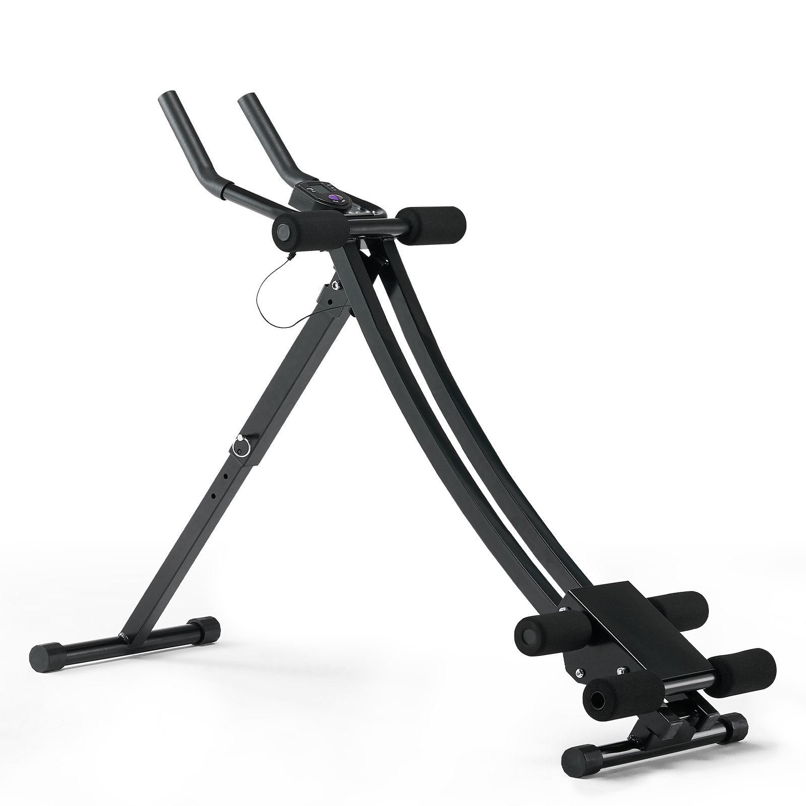 VEVOR AB Workout Machine, Attrezzatura per Core Allenamento Addominale, Capacità 200 kg, Allenamento della Forza Ab Cruncher, Attrezzo Pieghevole Regolabile per Esercizi Fitness in Palestra a Casa