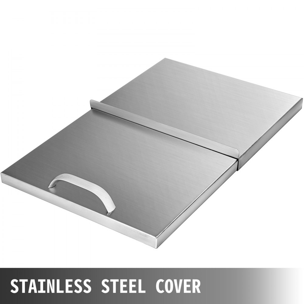 VEVOR Ghiacciaia da Incasso 45,7 x 30,5 x 36,7cm Acciaio Inox Birra Prosecco Bevande Fresche con Coperchio, Ghiacciaia per Isola Cucina da Incasso Rifregerante -5℃-90℃ Acciaio Inox Coperchio e Tubo