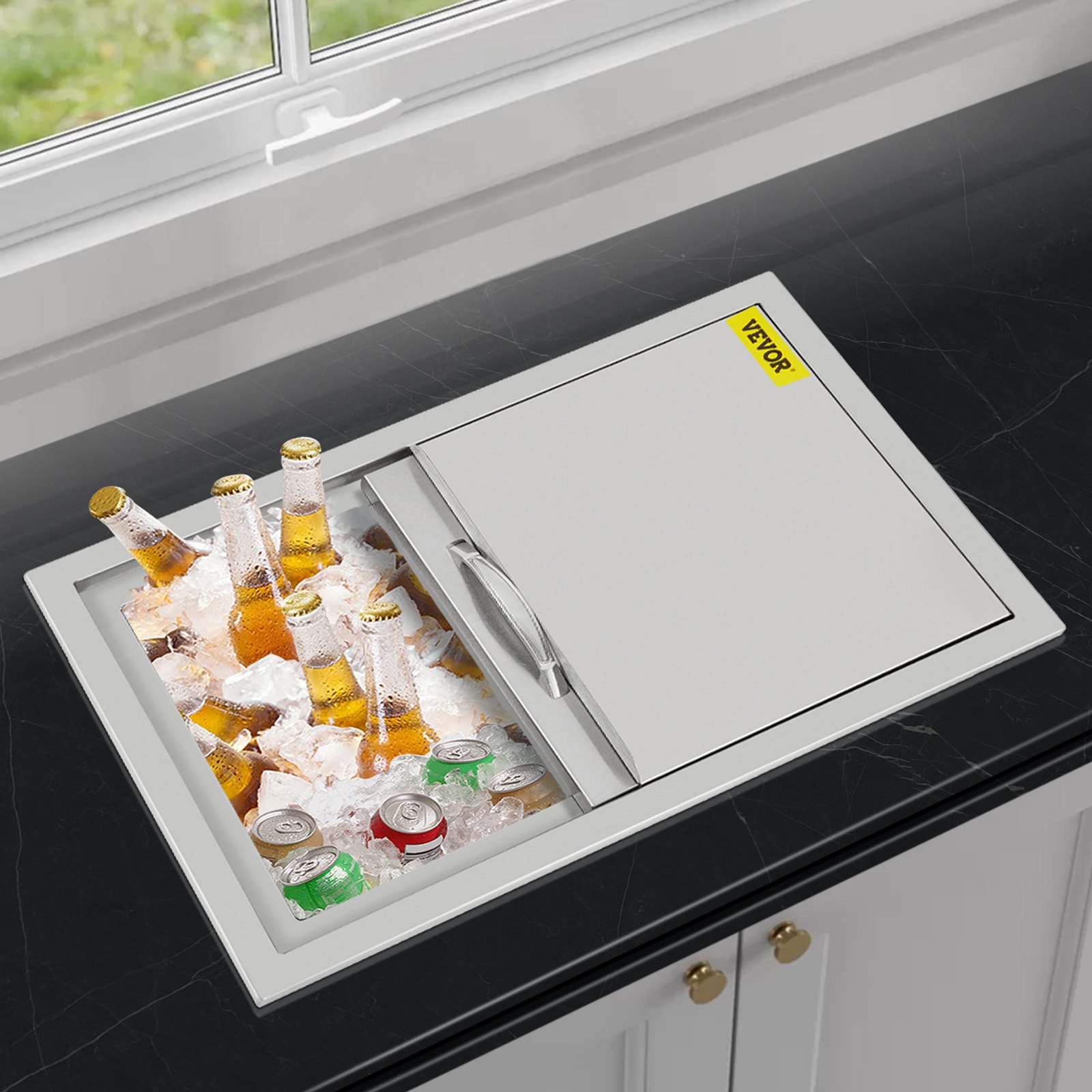 Ghiacciaia Ice Chest Bin 68X45 cm Ghiaccio Bevande Vino Raffred Frigo Portatile