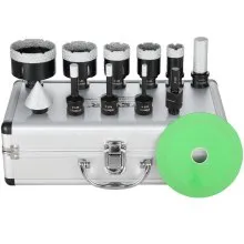 VEVOR Set di punte diamantate per carotaggio 8 pezzi 6/8/10/25/35/38/50/65mm Set di seghe a tazza diamantate con fresa, punta conica, lama custodia per punte diamantate a secco e ad umido