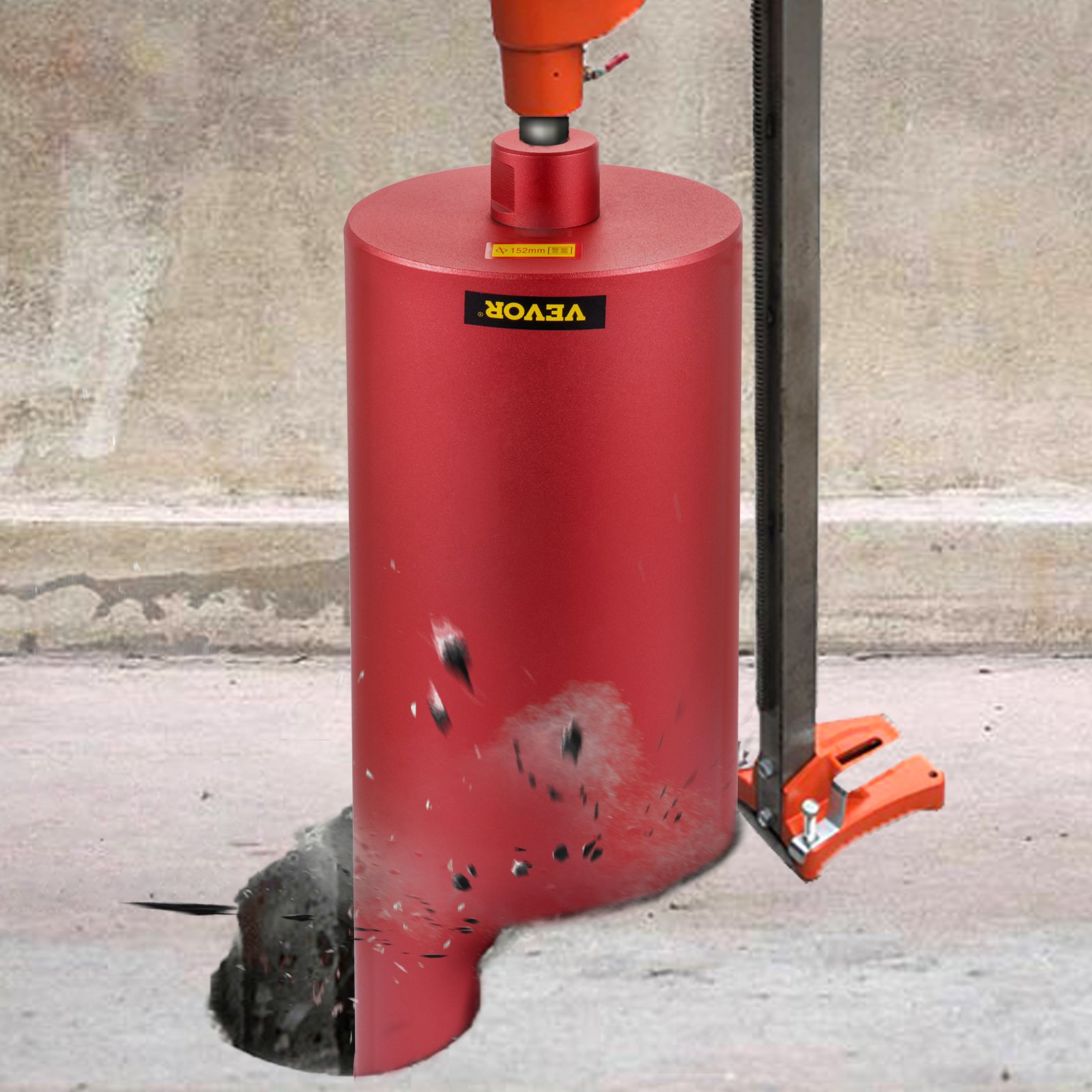 VEVOR Punta Diamantata, Diametro della Punta 6 pollici / 152 mm 6 kg Frese a Tazza Diamantate e Lega di Alluminio per La Perforazione di Cemento Duro, Muratura, Mattoni Duri e Altri Materiali Duri