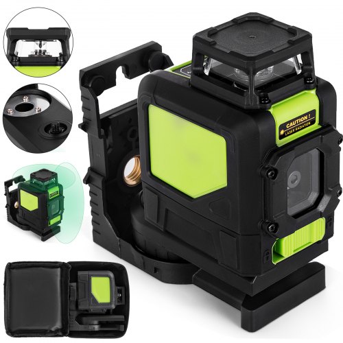 5 Linee Livella Laser Rotante Verde Autolivellante Digitale 30m Misurazione