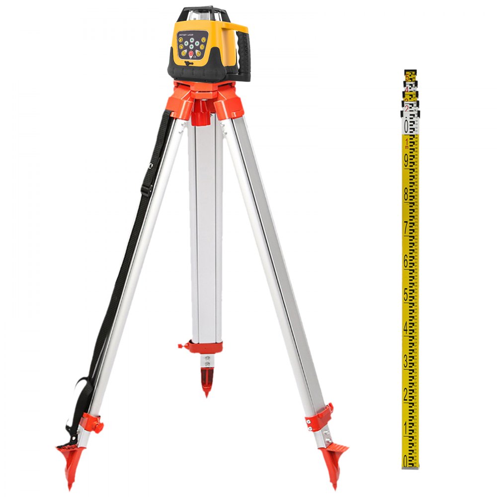 VEVOR Kit Livella Laser Rotante Autolivellante Laser Verde a 360°, Livellatore Rotante con Ricevitore Automatico 500M/1640 FT, Misuratore per Spazio Velocità di Rotazione 0/60/120/300/600 giri/min