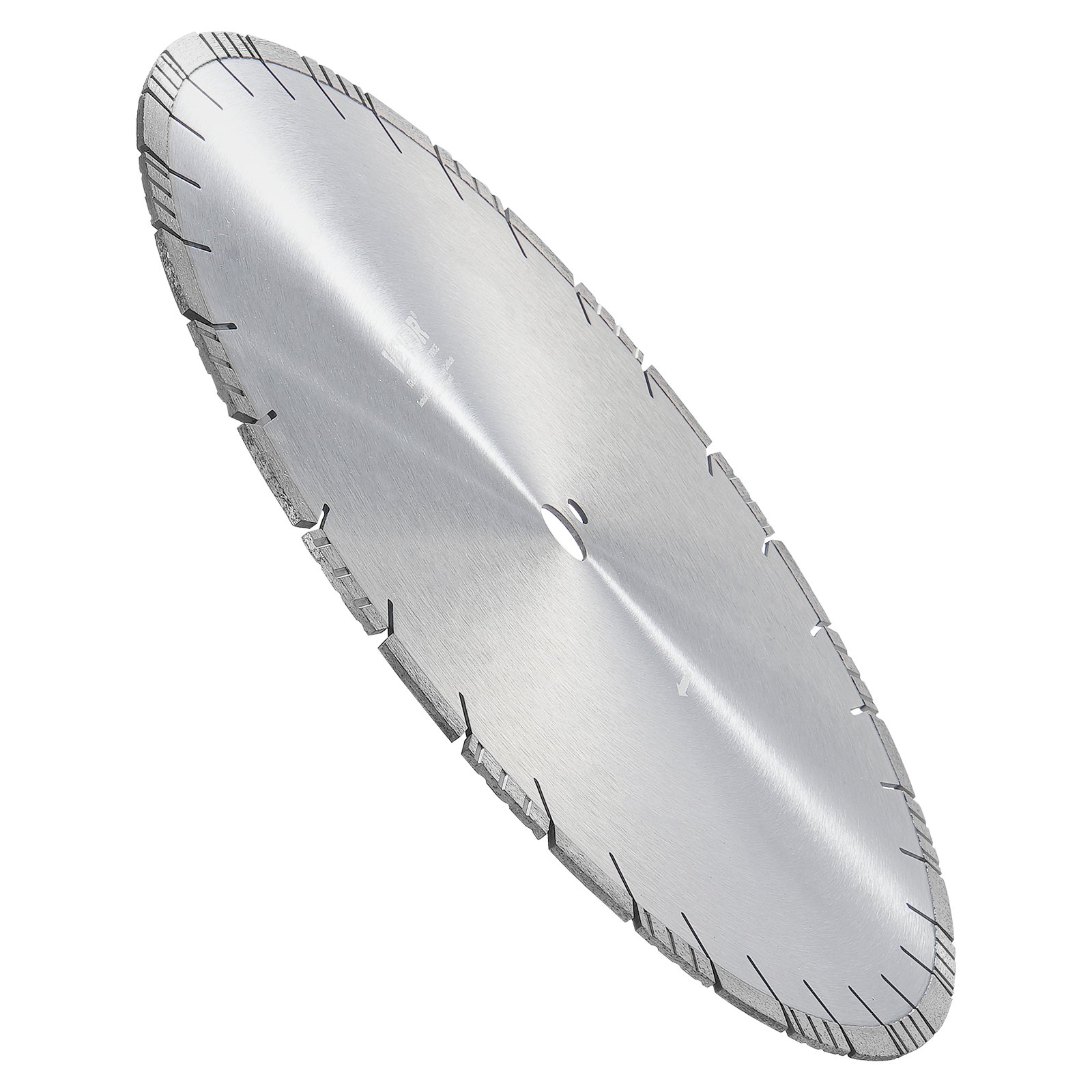 VEVOR Lama per troncatrice diamantata per calcestruzzo da 45 cm per lavori a secco o a umido, Lama per troncatrice a segmenti diamantati da 12 mm con denti obliqui, diametro del foro centrale 25,4 mm,