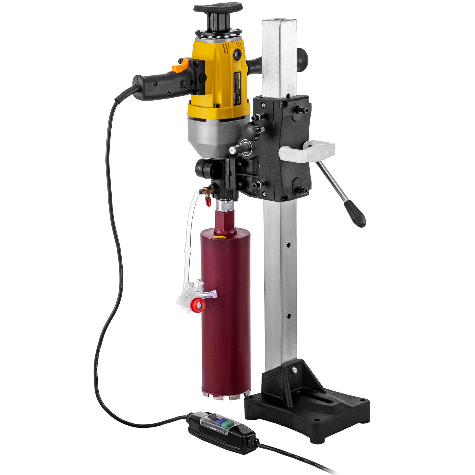 VEVOR Macchina per Carotaggio con Doppia Funzione, Trapano a Colonna 1980w, Trapano a Colonna da Banco, con Ingresso in Rame, Core Drill Rig, Usato a Terra oppure Parete per Eseguire Fori in Verticale