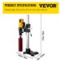 VEVOR Carotatrice a Colonna Trapano Diamante da 4980W 355MM Doppia Funzione