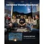 VEVOR Tenda a Cupola Pop-Up,  336 x 305 x 220 cm, Impermeabile e Resistente ai Raggi UV, Tenda da Campeggio Trasparente, con Finestre, Vista Panoramica a 540°, per 8 a 10 Persone, Patio, Cortile