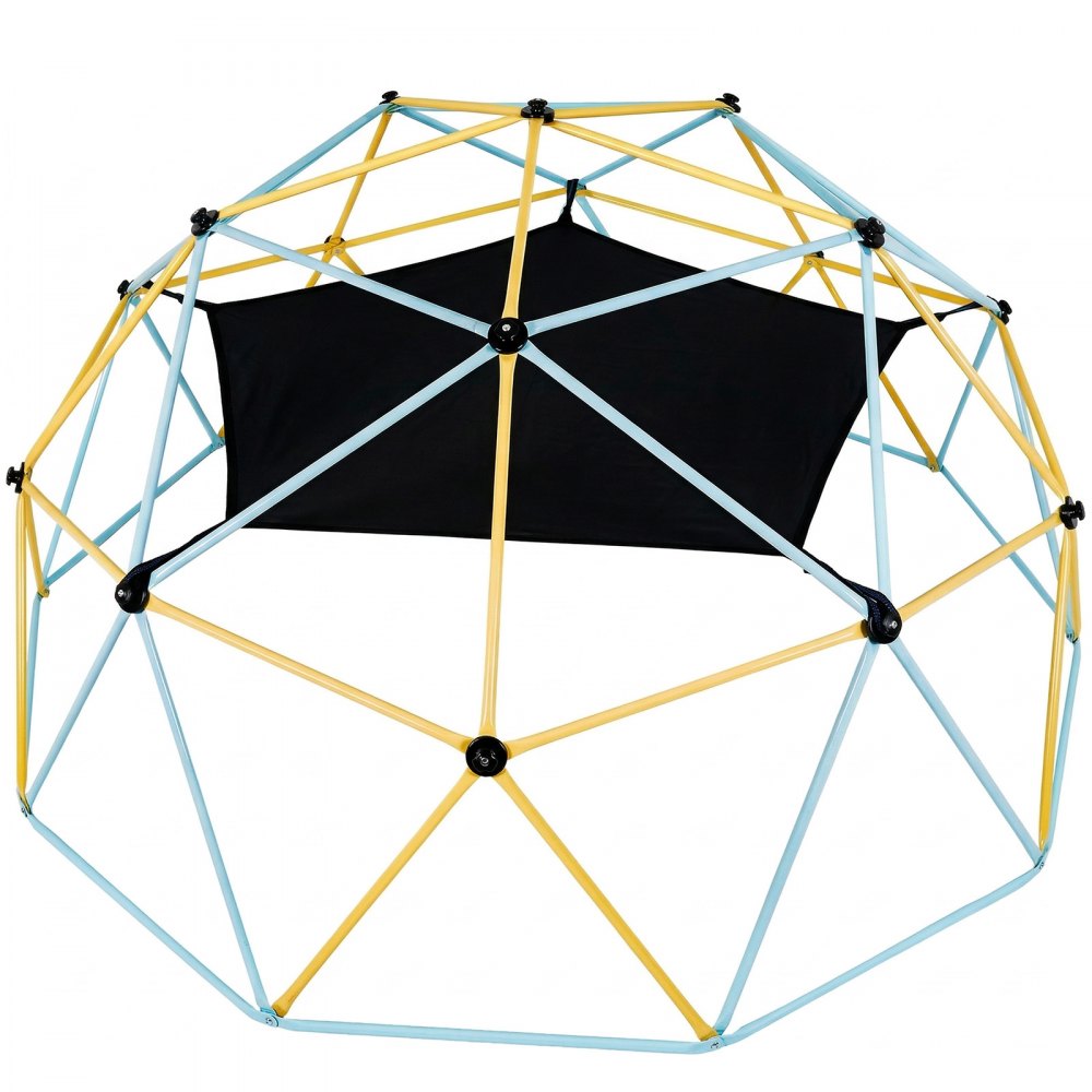 VEVOR Climbing Dome, 10FT Geometric Dome Climber with Hammock and Swing, for Kids 3 to 10 Years Old, Jungle Gym Supports 750LBS and Easy Assembly, with Climbing Grip, Outdoor Backyard Play Equipment