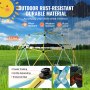 VEVOR Cupola da Arrampicata Geometrica per Bambini da 3 a 10 Anni, Cupola d'Arrampicata 305 cm con Amaca e Altalena, Portata 340 kg, con Maniglia da Arrampicata, Parco Giochi per Interno Esterno