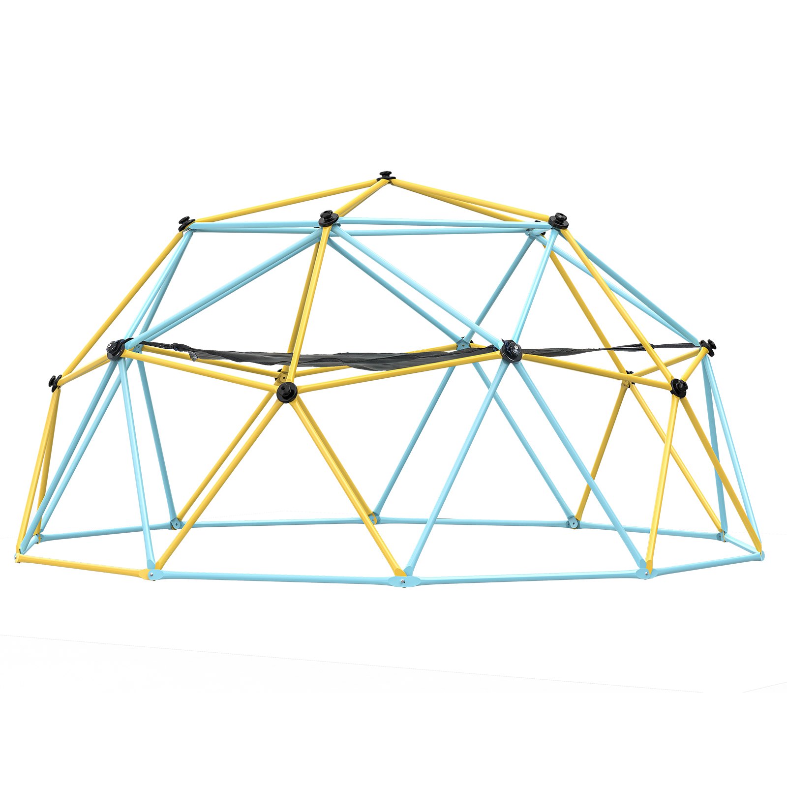 VEVOR Cupola da Arrampicata Geometrica per Bambini da 3 a 10 Anni, Cupola d'Arrampicata 305 cm con Amaca e Altalena, Portata 340 kg, con Maniglia da Arrampicata, Parco Giochi per Interno Esterno