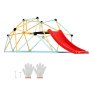 VEVOR Cupola da Arrampicata Geometrica per Bambini da 3 a 9 Anni, Arrampicatoio a Cupola 244 cm con Scivolo, Supporta 272 kg, con Maniglia da Arrampicata, Parco Giochi per Interni ed Esterni,