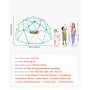 VEVOR Struttura da Arrampicata Geometrica a Cupola Larghezza 305 cm con Amaca, Carico 453 kg, Attrezzatura da Arrampicata per Bambini dai 3 ai 10 Anni, Parco Giochi Giardino Esercizio da Esterno