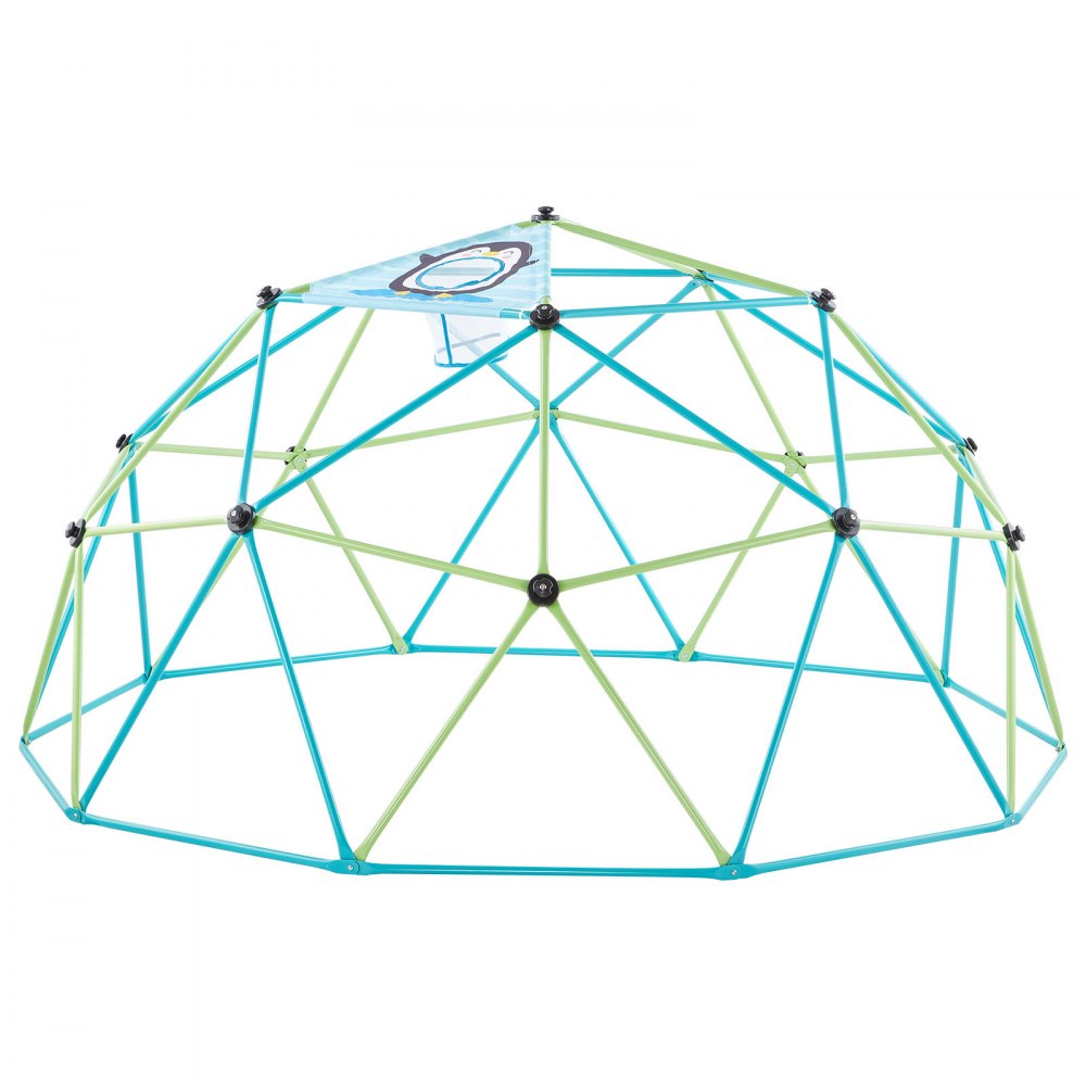 VEVOR Struttura da Arrampicata Geometrica a Cupola Larghezza 305 cm con Palloni da Basket, Carico 453 kg, Attrezzatura da Arrampicata per Bambini dai 3 ai 10 Anni, Parco Giochi Giardino