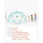VEVOR Struttura da Arrampicata Geometrica a Cupola Larghezza 305 cm con Palloni da Basket, Carico 453 kg, Attrezzatura da Arrampicata per Bambini dai 3 ai 10 Anni, Parco Giochi Giardino
