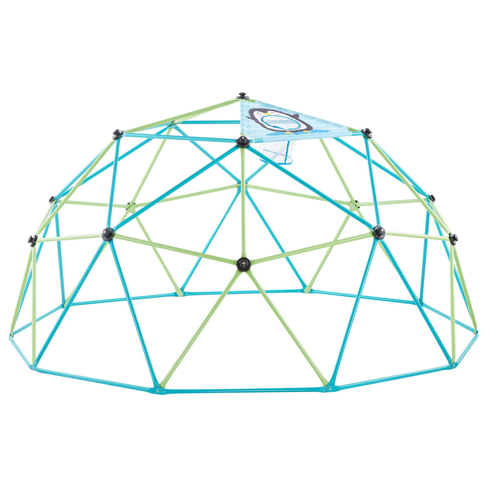 VEVOR Struttura da Arrampicata Geometrica a Cupola Larghezza 305 cm con Palloni da Basket, Carico 453 kg, Attrezzatura da Arrampicata per Bambini dai 3 ai 10 Anni, Parco Giochi Giardino