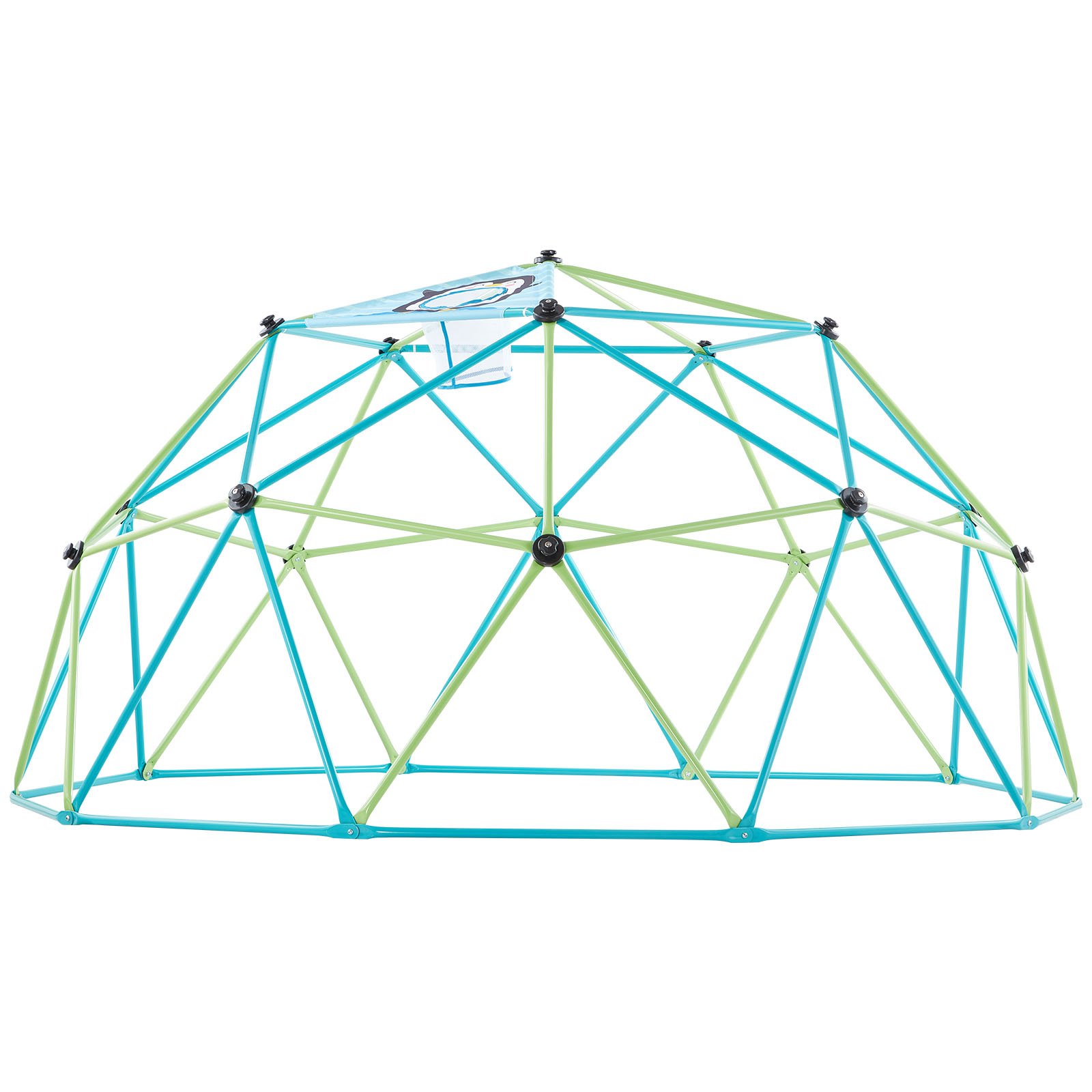 VEVOR Struttura da Arrampicata Geometrica a Cupola Larghezza 305 cm con Palloni da Basket, Carico 453 kg, Attrezzatura da Arrampicata per Bambini dai 3 ai 10 Anni, Parco Giochi Giardino