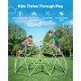 VEVOR Struttura da Arrampicata Geometrica con Cupola da Arrampicata e Rete (305 cm), Capacità di Carico 453 kg, Attrezzatura da Arrampicata per Bambini dai 3 ai 10 Anni, Parco Giochi, Blu Giallo