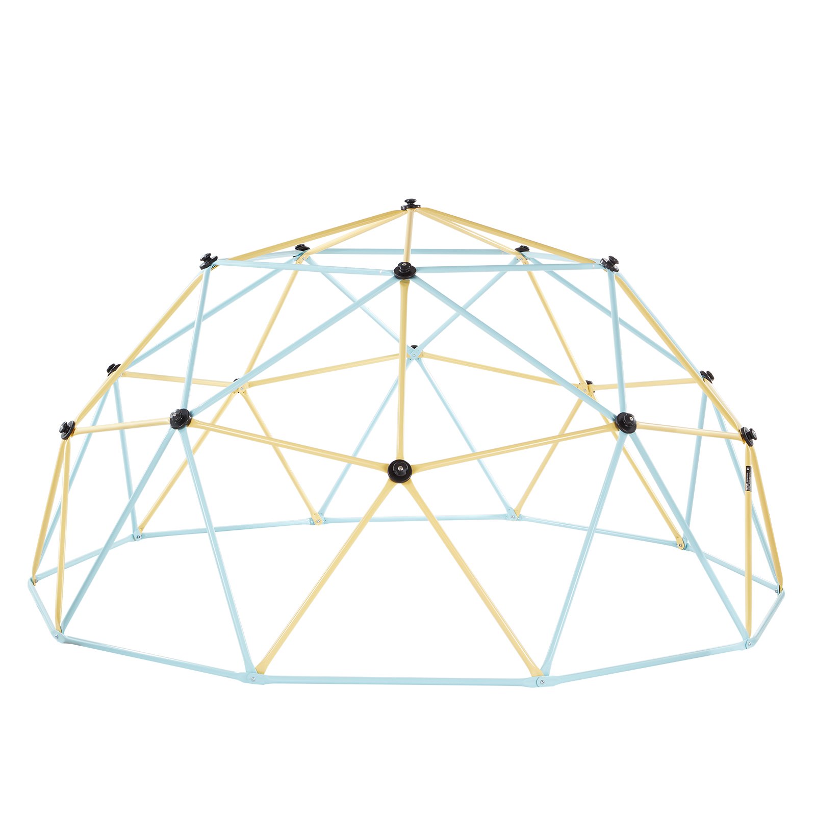 VEVOR Struttura da Arrampicata Geometrica con Cupola da Arrampicata e Rete (305 cm), Capacità di Carico 453 kg, Attrezzatura da Arrampicata per Bambini dai 3 ai 10 Anni, Parco Giochi, Blu Giallo