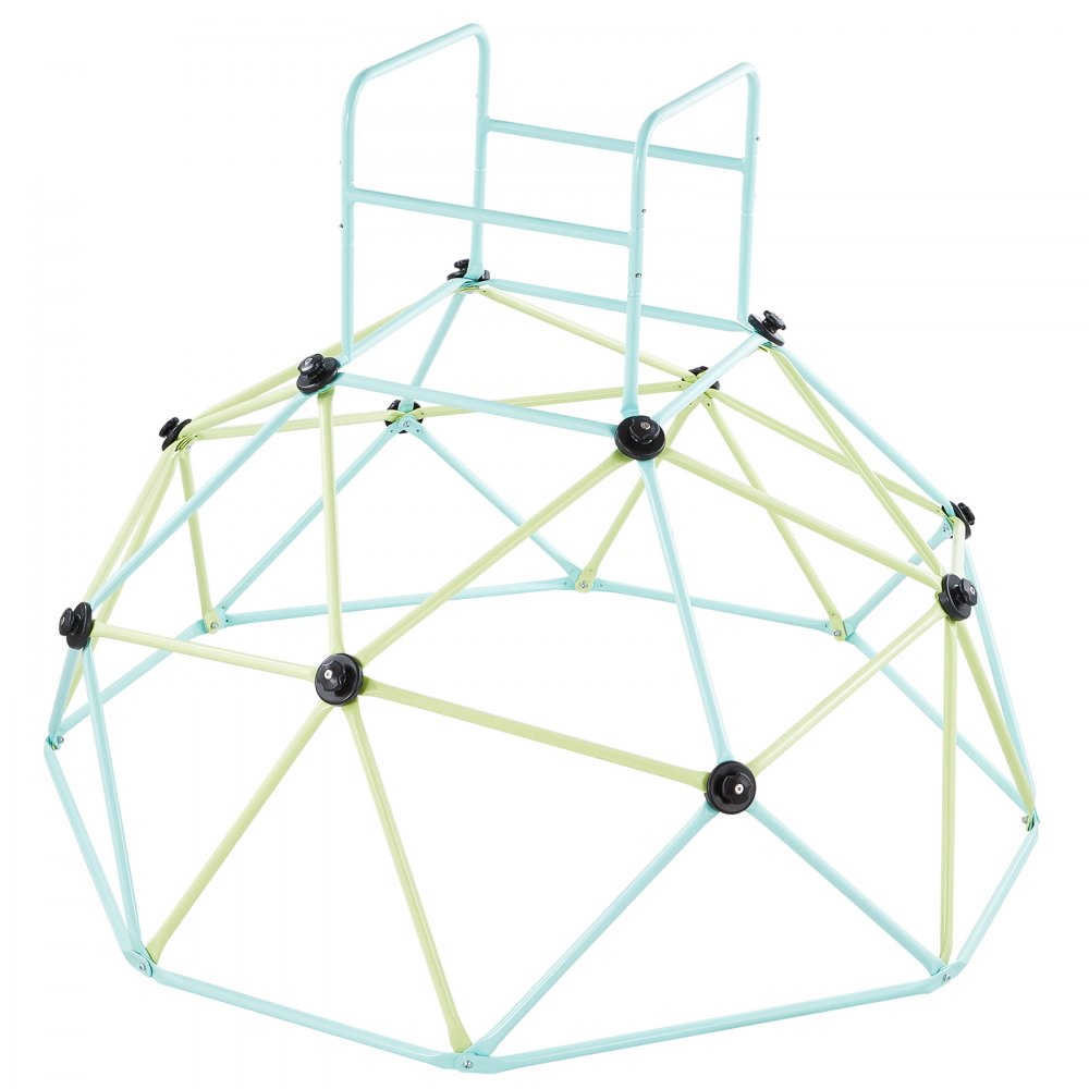 VEVOR Struttura da Arrampicata Geometrica a Cupola Larghezza 183 cm, Carico 270 kg, Attrezzatura da Arrampicata per Bambini dai 3 ai 10 Anni, Parco Giochi Giardino Esercizio da Esterno Blu Verde