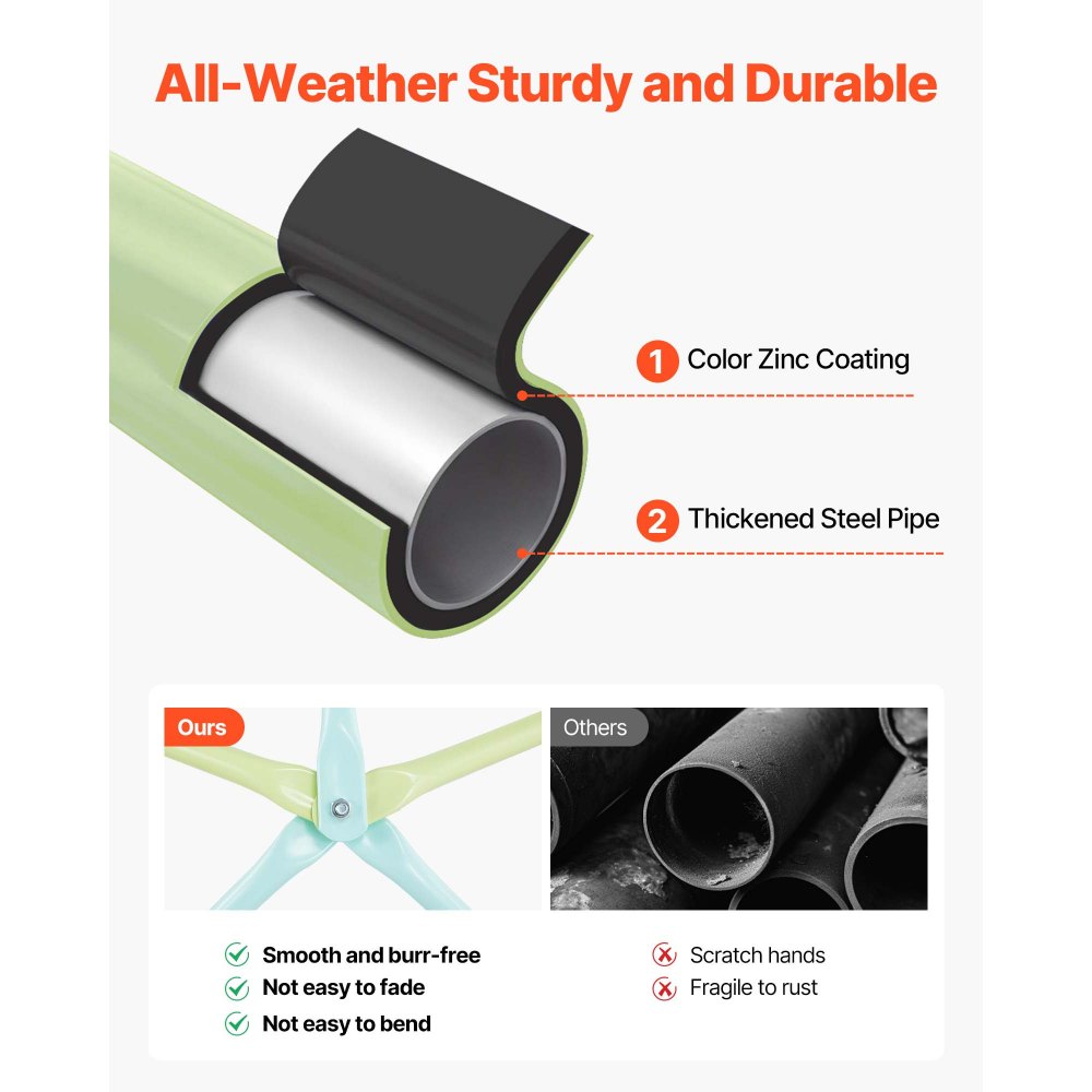 VEVOR Climbing Dome, 183cm Geometric Dome Climber for Kids, 270kg Loading Indoor/Outdoor Jungle Gym Playground, Easy-Assembly Backyard Climbing Play Equipment for Boys Girls 3 to 10 Years Old