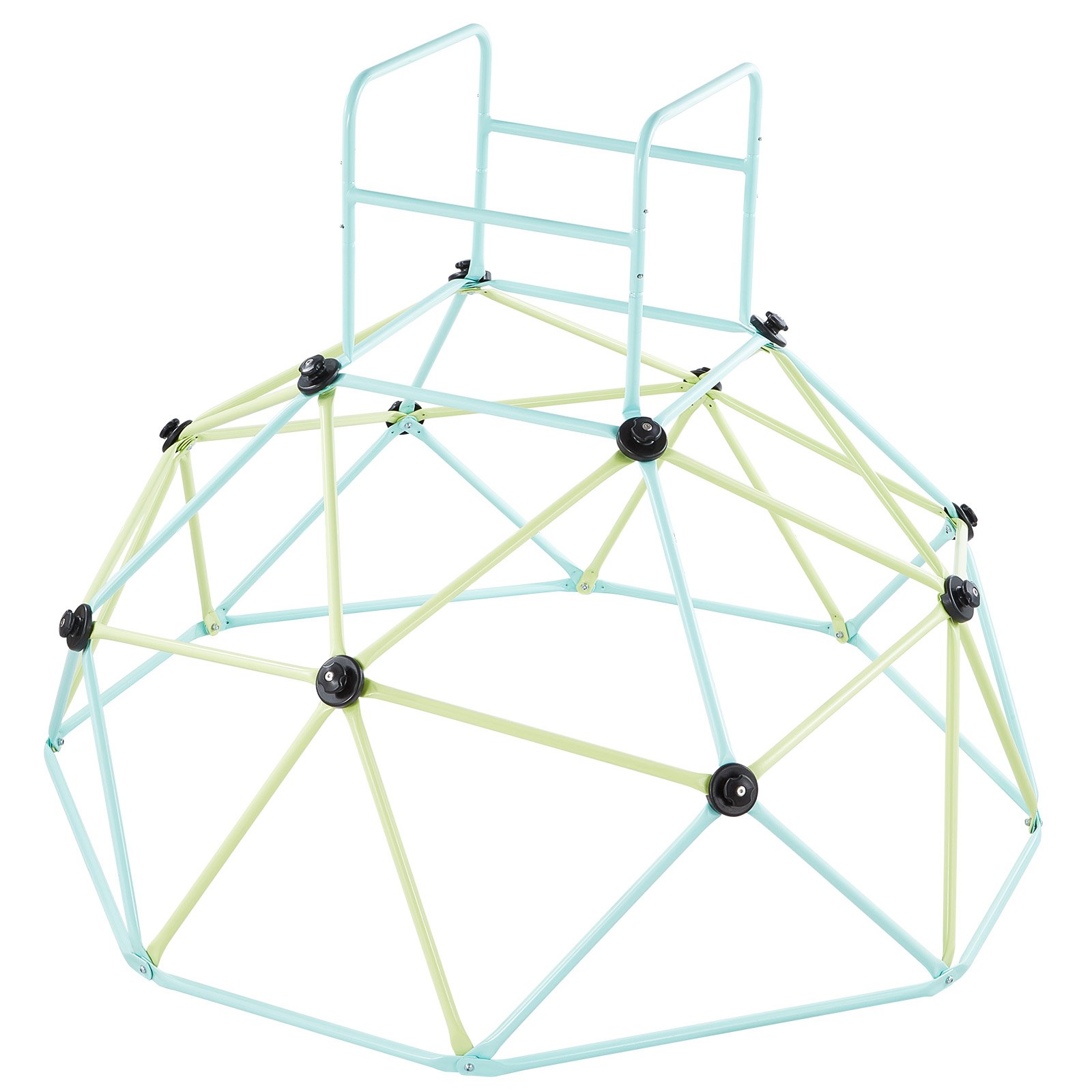 VEVOR Struttura da Arrampicata Geometrica a Cupola Larghezza 183 cm, Carico 270 kg, Attrezzatura da Arrampicata per Bambini dai 3 ai 10 Anni, Parco Giochi Giardino Esercizio da Esterno Blu Verde