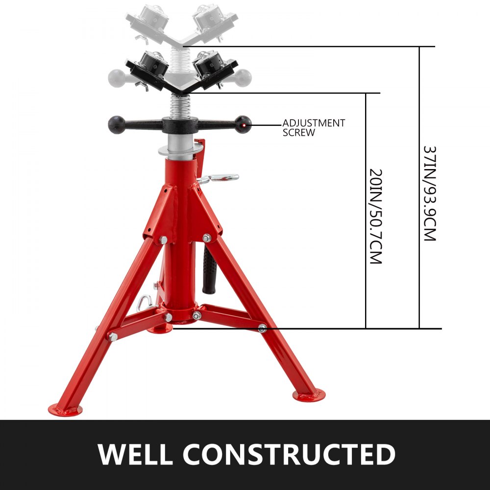 2t Portatubo Cavalletto Idraulico Sollevatore 20 - 37 Pollici Con 4 Sfere
