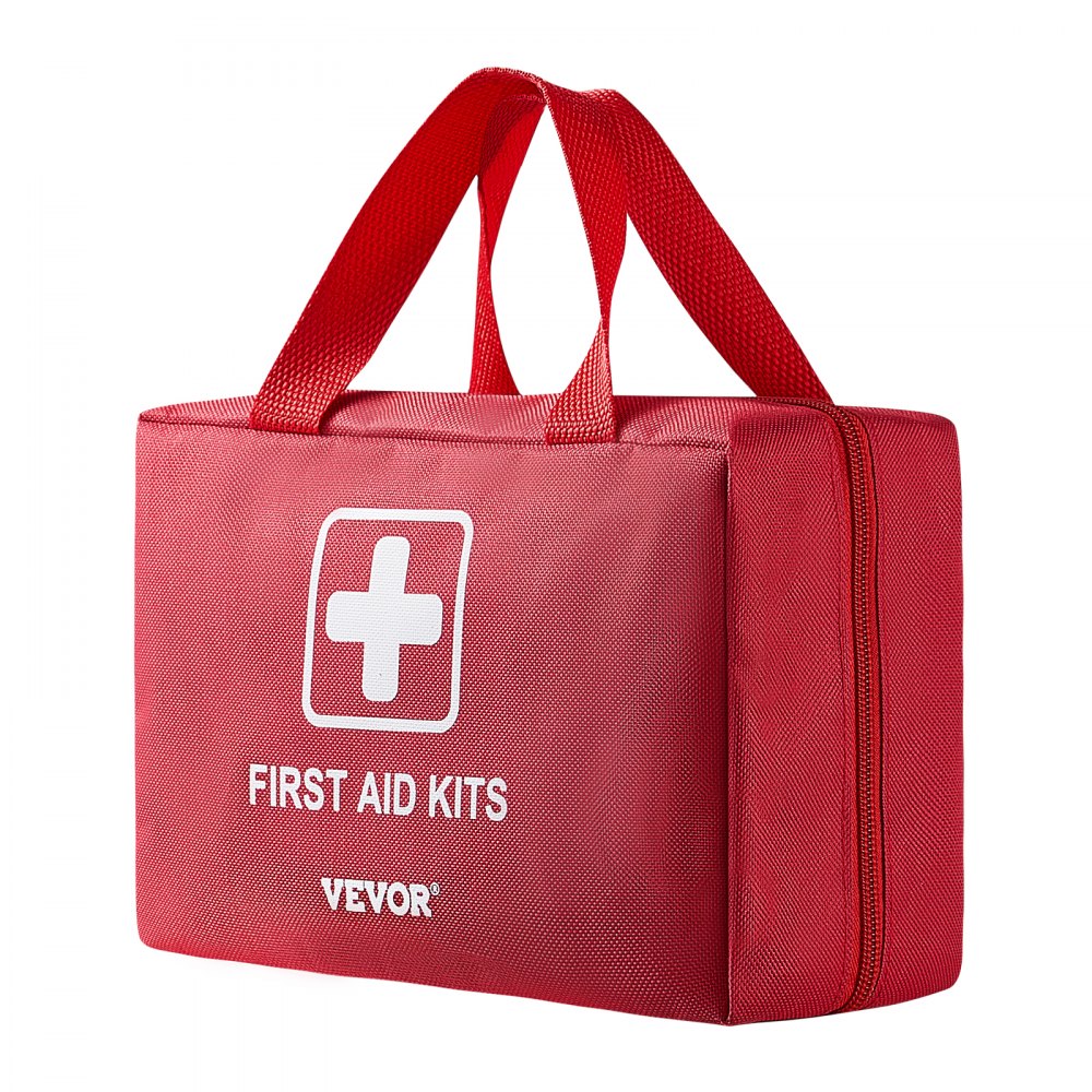VEVOR Kit di Pronto Soccorso 500 pezzi Borsa di Pronto Soccorso di Emergenza Borsa in Nylon 600D, Forniture Mediche di Emergenza per Casa, Auto, Barca, Ufficio, Viaggi, Campeggio, Camion, Sport
