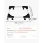 VEVOR Supporto per Frigorifero Base Mobile, Carico 500 kg Supporto per Lavatrice con 8 Ruote Gemelle Bloccabili e 4 Freni, Carrello per Mobili Regolabile 698,5 mm-899,16 mm per Lavatrice Asciugatrice