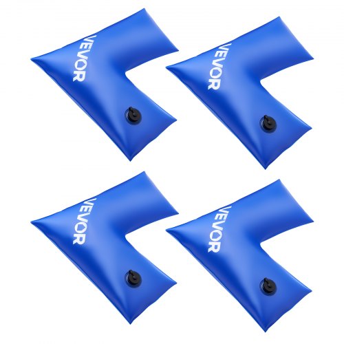 VEVOR Sacca di Zavorra per Telo Copertura Piscina, Confezione da 4 pezzi, Sacchi con Pesi Angolari, 57x56,5 cm, Tubolari in PVC per Copertura Invernale per Piscina Interrata, Blu