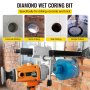 VEVOR Punta per carotaggio a secco, attacco con codolo 5/8"-11 diametro 76,2 mm con punta pilota e lama da 4,5", profondità 241,3 mm, utensile per carotaggio diamantato, punte per seghe a tazza