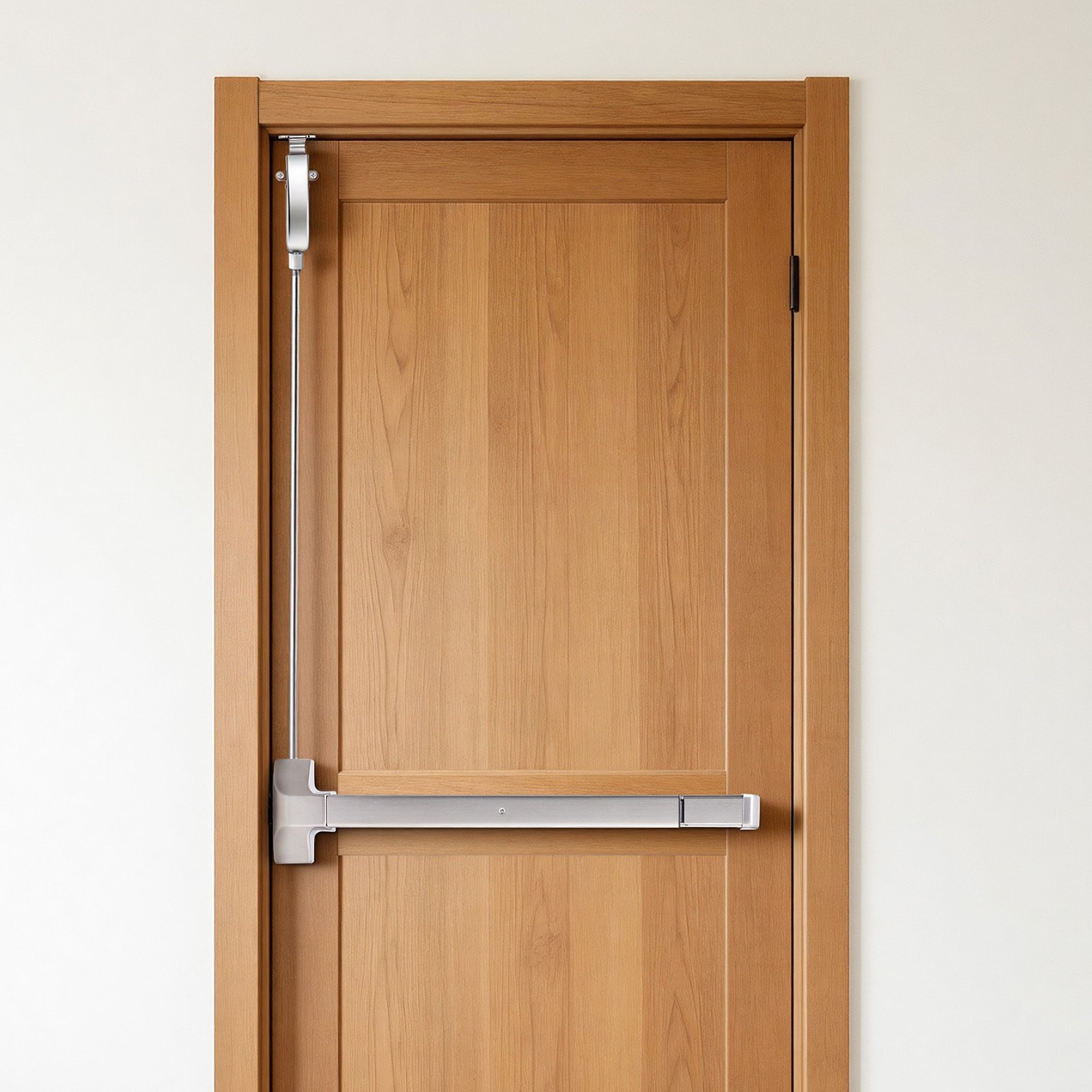 VEVOR Dispositivo Antipanico con Barra di Spinta Commerciale in Acciaio Inox da 711 mm per Porte di Uscita, Ferramenta di Emergenza Asta Superiore Verticale e Adesivo, per Porte in Legno o Metallo