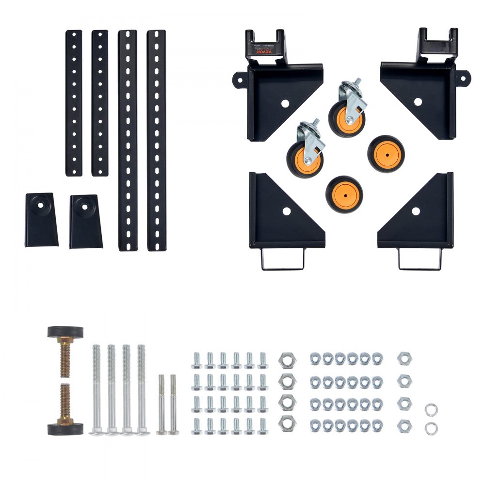 VEVOR Kit di Base Mobile per Carico Pesante 295,5 kg, Supporto Universale con Rotelle Regolabile da 304x304 mm a 914x914 mm, Ruote Girevoli, Base per Attrezzature Lavorazione Legno Lavatrice