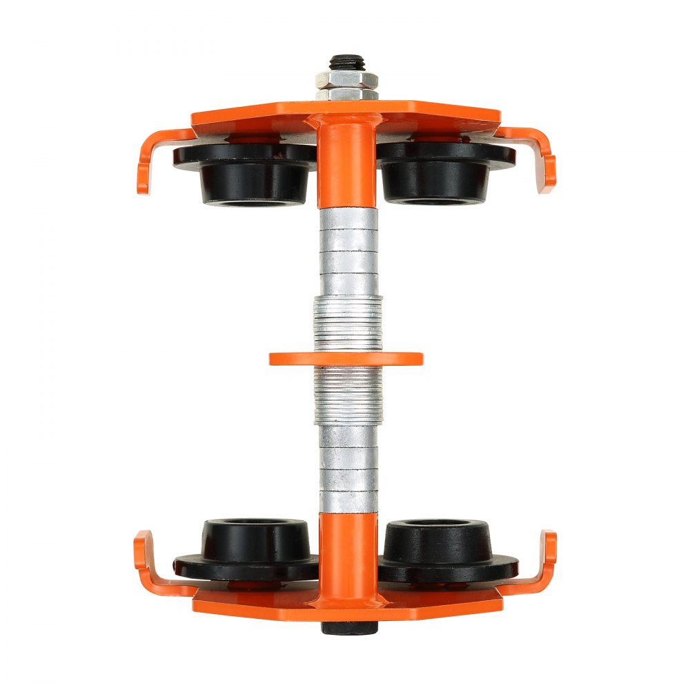 VEVOR Carrello di Sollevamento Capacità Carico max. 0,5 Tonnellate, Carrello Trave di Spinta Larghezza Regolabile 63,5-203,2mm, Carrello di Sollevamento per Garage Officina in Acciaio Legato Travi I