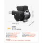 VEVOR Oil Transfer Pump 230V, 16 GPM 60 L/min, AC Electric Fuel Transfer Pump for Diesel Kerosene Biodiesel, 8 ft/2.4 m Max Suction Lift, 45 ft/13.7 m Max Lift, for Vehicles, Construction Sites, Farms
