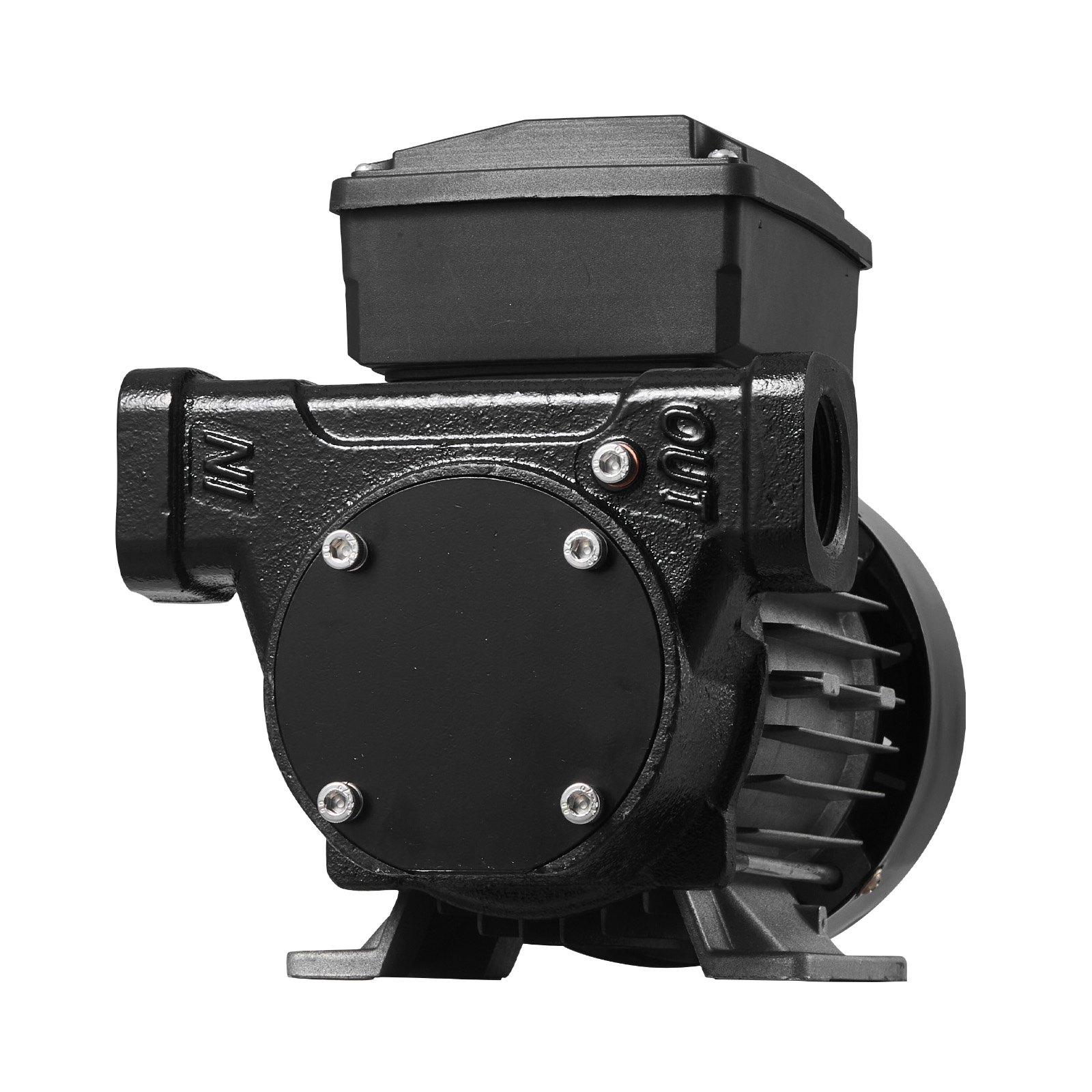 VEVOR Pompa Elettrica di Trasferimento Carburante, 60 L/min, Altezza di Sollevamento Max. 13,7 m, con Ugello Carburante Automatico e 2 Tubi Flessibili, per Veicoli, Cantieri Edili